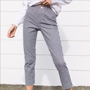 Brandy Melville gingham Tilden pants - black